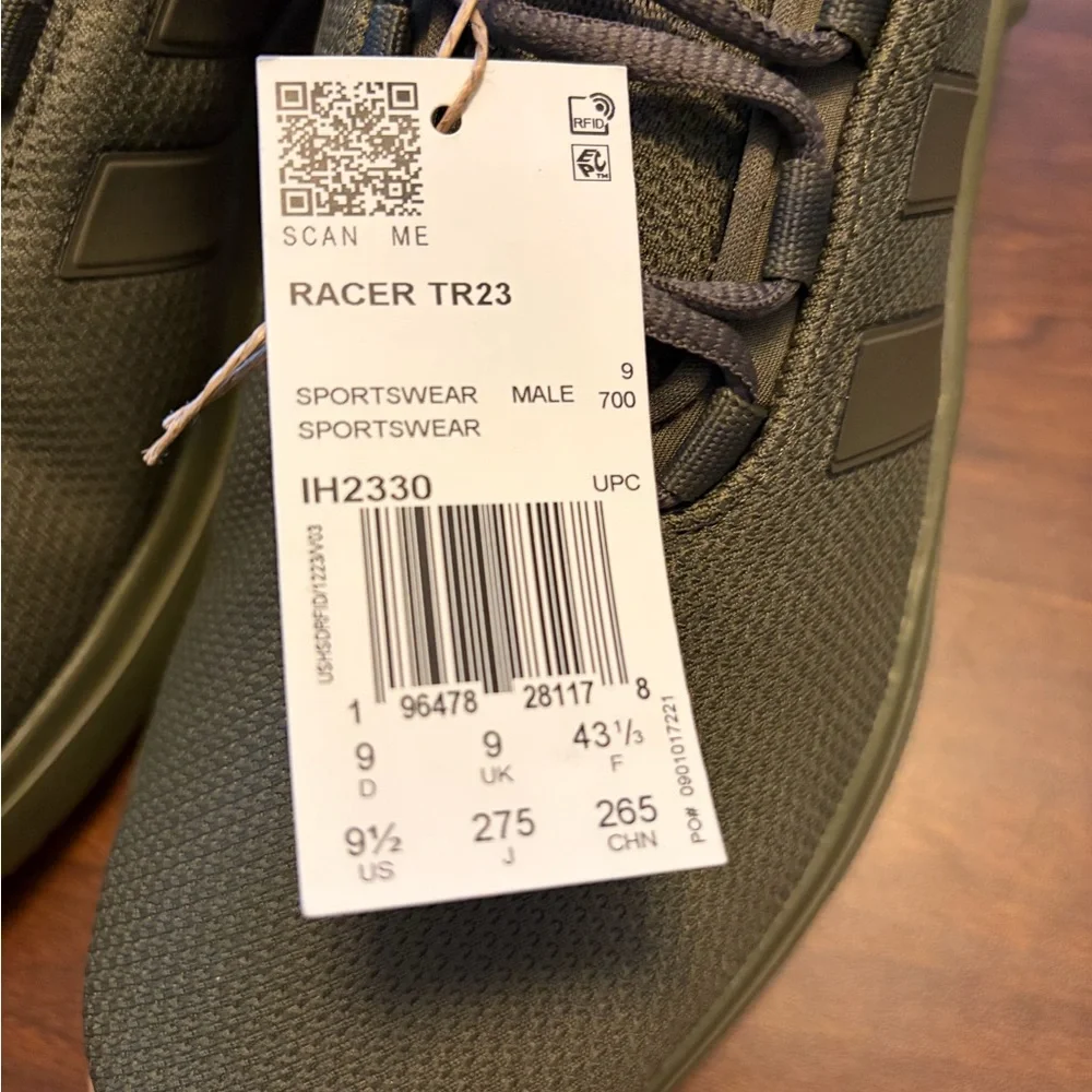 adidas Men’s Olive Green Mesh Running Sneakers